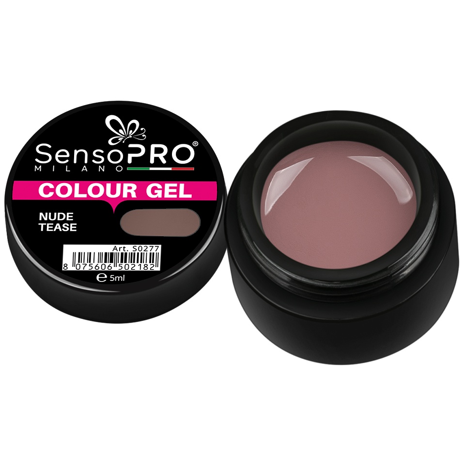 Gel UV Colorat Nude Tease 5ml, SensoPRO Milano
