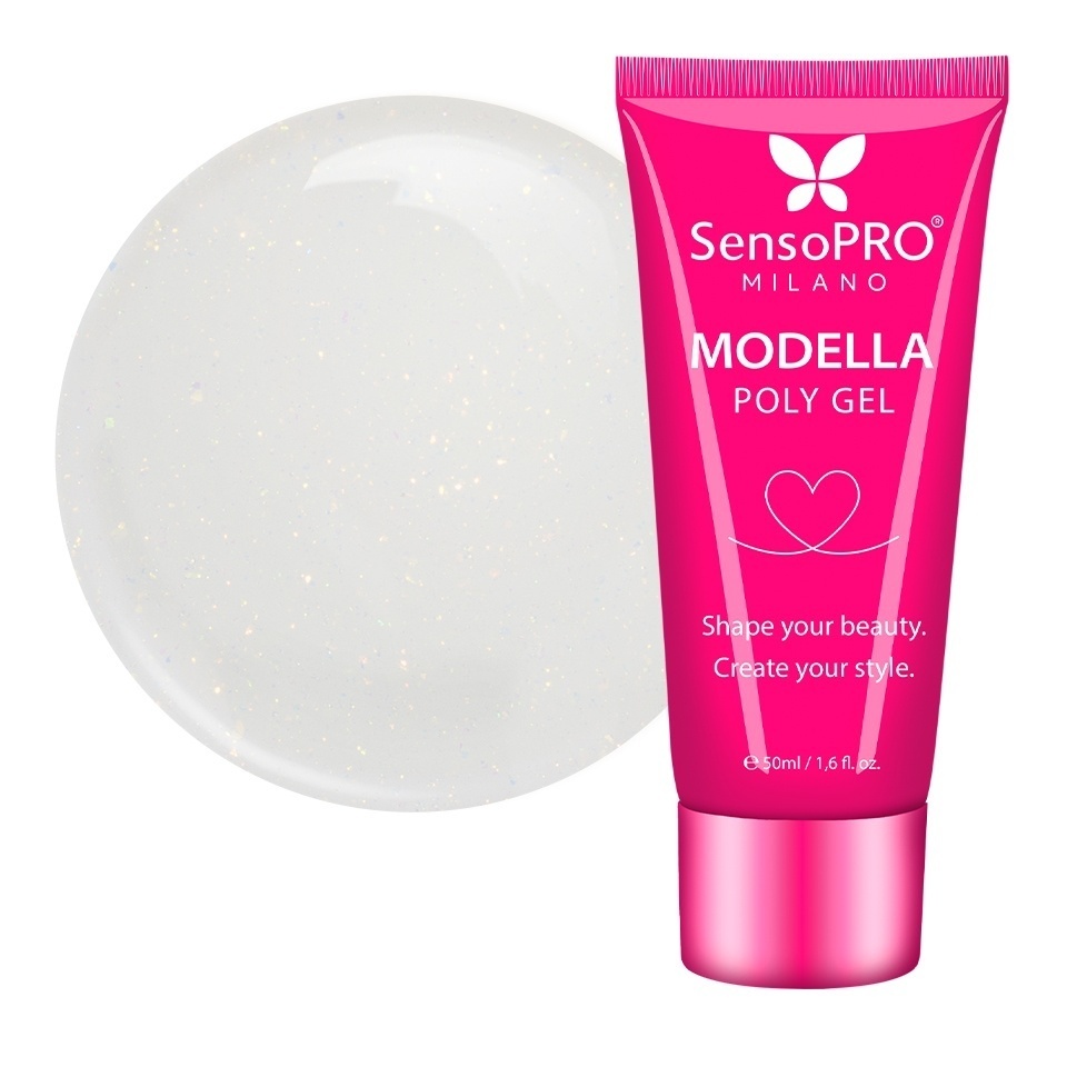 Polygel MODELLA SensoPRO Milano - Milky Glow, 50ml