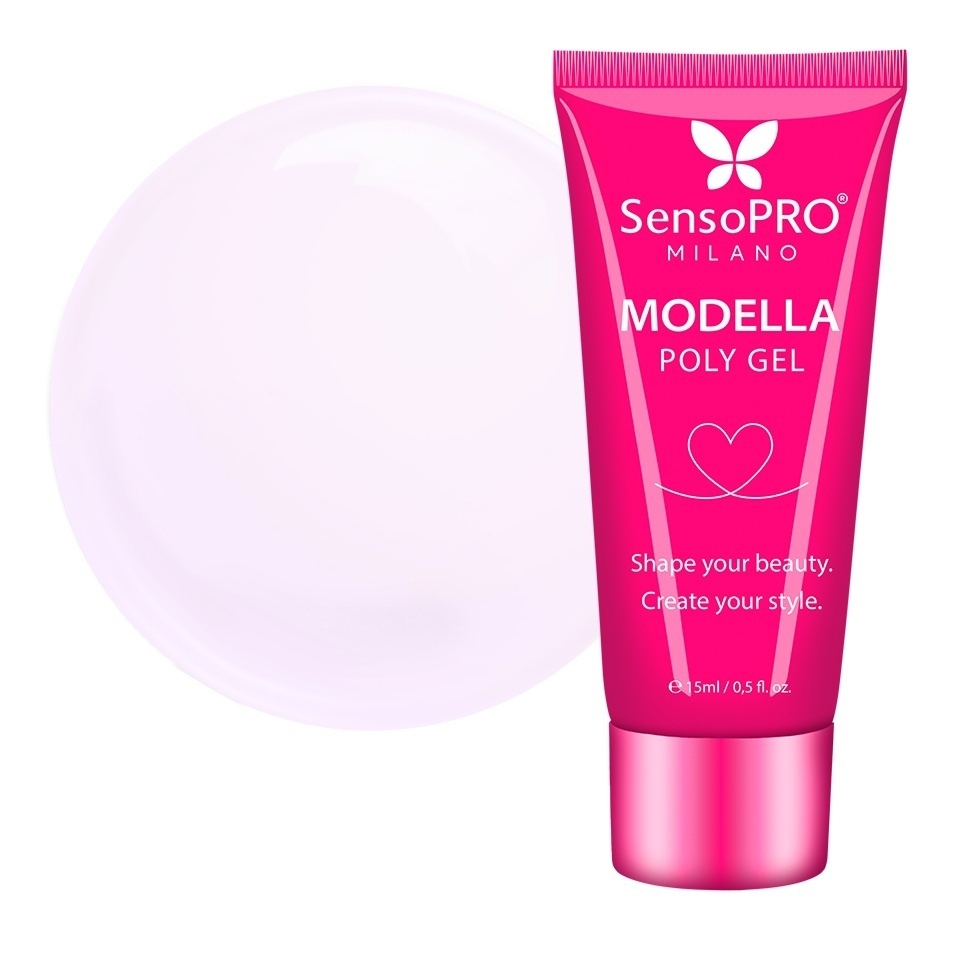 Polygel MODELLA SensoPRO Milano - Rose Cloud, 15ml