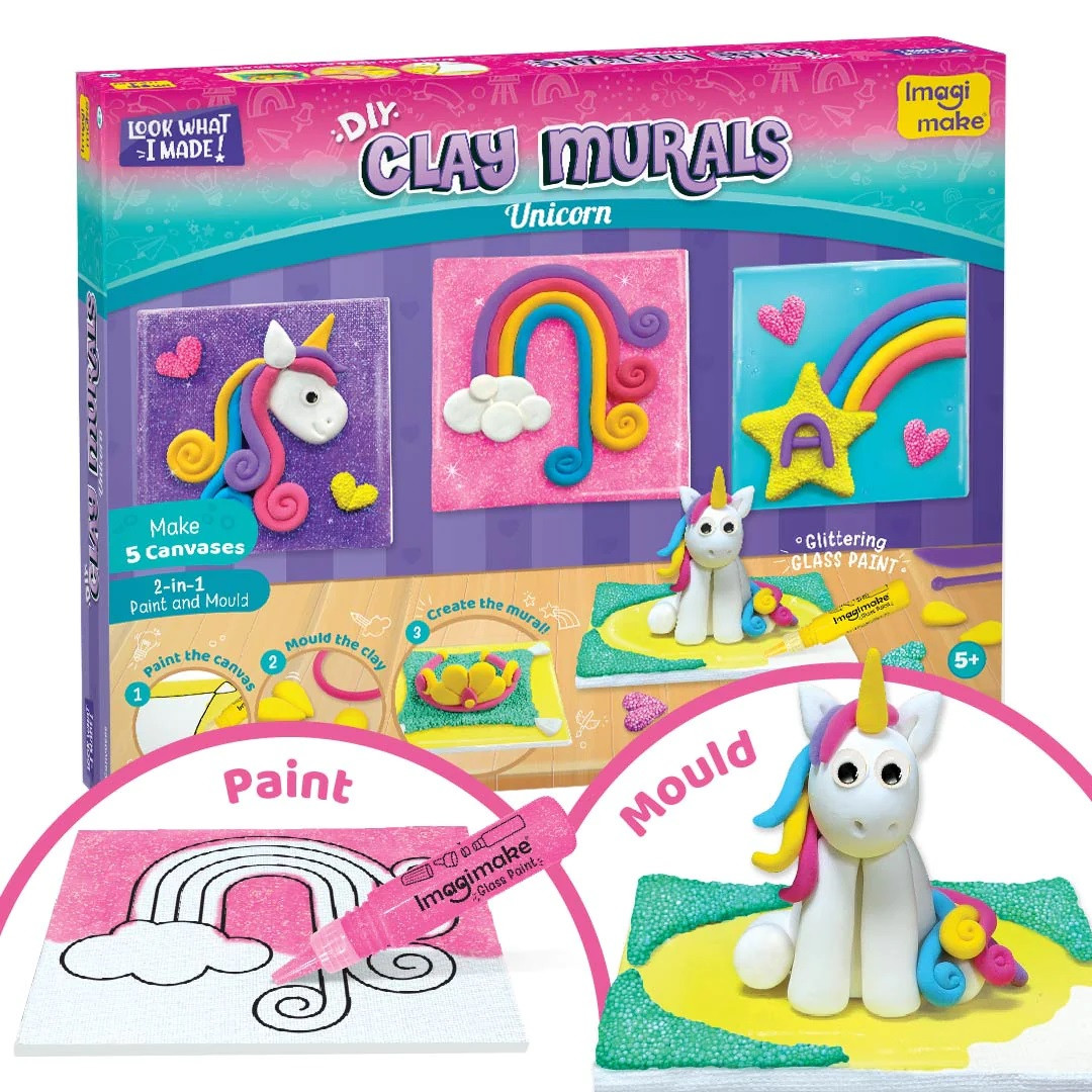 Set de Modelat cu 5 Tablouri Canvas - Unicorn