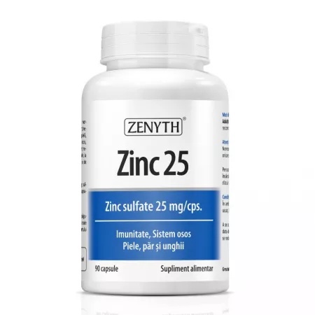 Zinc 25 mg, 90 capsule Zenyth