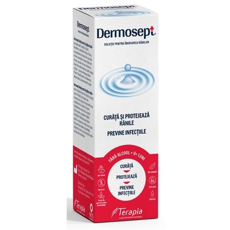 Dermosept Soluție pentru Îngrijirea Rănilor Spray, 60 ml