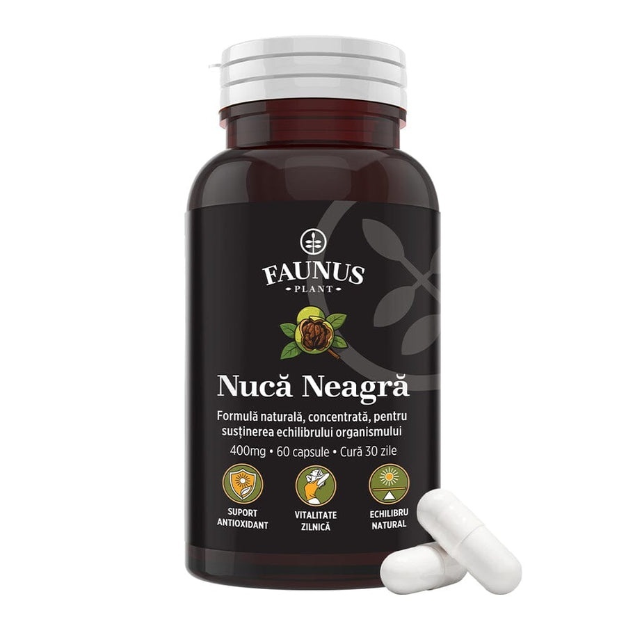 Faunus Nucă Neagră 400 mg, 60 capsule vegetale