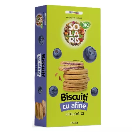 Biscuiti cu crema de afine, 175 g, Solaris