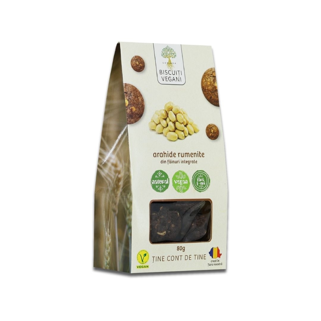 Govinda Biscuiți Vegani cu Arahide Rumenite, 80 g