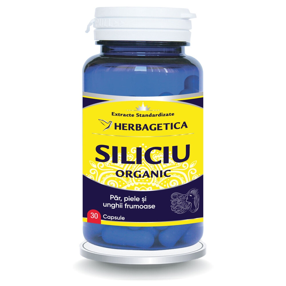Herbagetica Siliciu Organic, 30 capsule