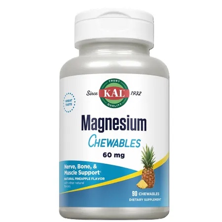 Magnesium Chewable 60 mg, 90 tablete, KAL, Secom