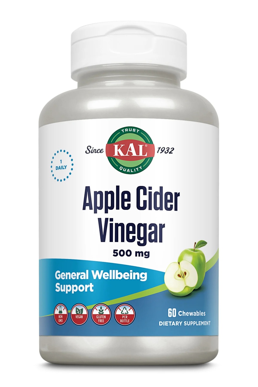 Apple Cider Vinegar 500 Mg, 60 Tab Masticabile, Secom