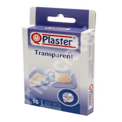 QPlaster Plasturi Transparenți, 16 bucăți