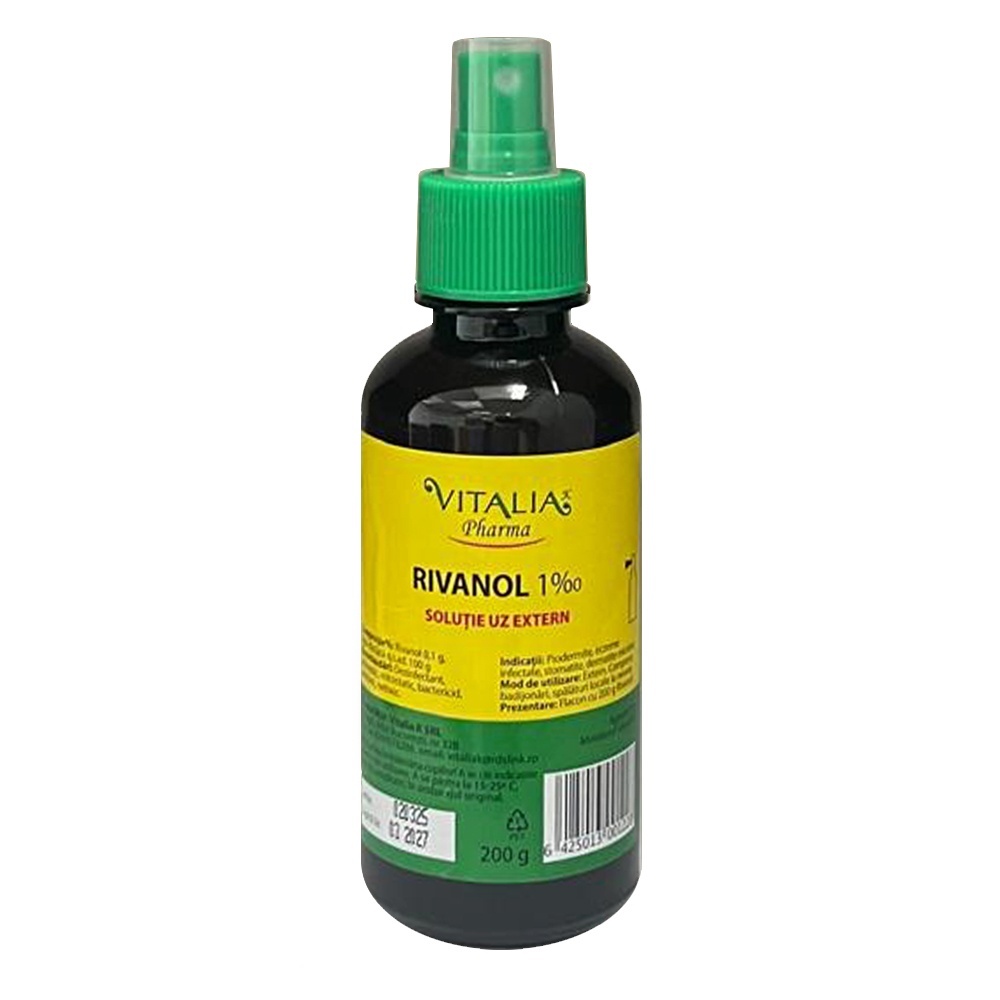 Vitalia Rivanol 0,1% Soluție cu Pulverizator, 200 g