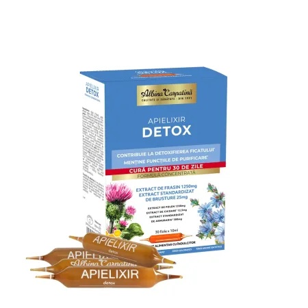Apielixir Detox, 30 fiole, Albina Carpatina