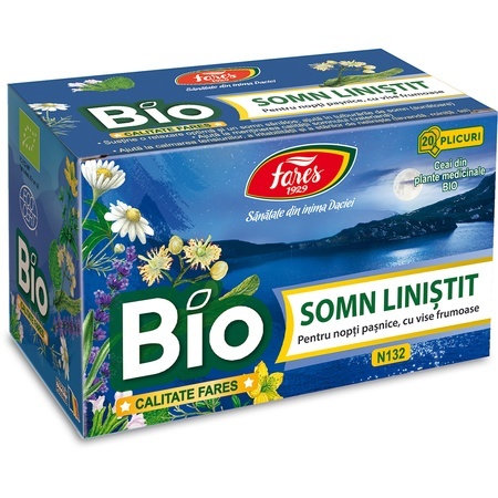 Ceai Bio Somn linistit N132, 20 plicuri, Fares