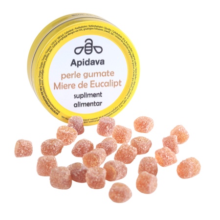 Perle gumate cu Miere de eucalipt, 50 g, Apidava