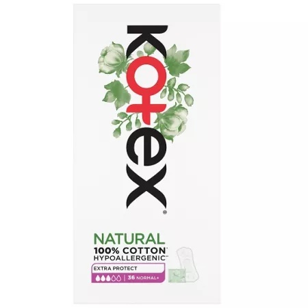 Absorbante Zilnice Extra Protect, Normal + Natural, Kotex
