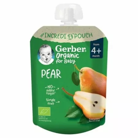 Piure bio de pere Gerber – 80 gr, recomandat de la 4 luni