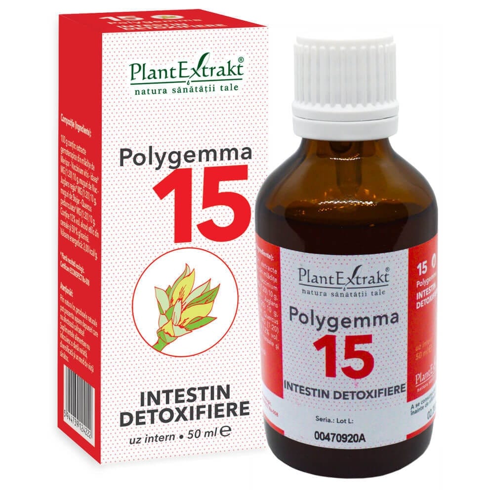 Polygemma 15 - Susţine funcţia de detoxifiere intestinală – 50ml