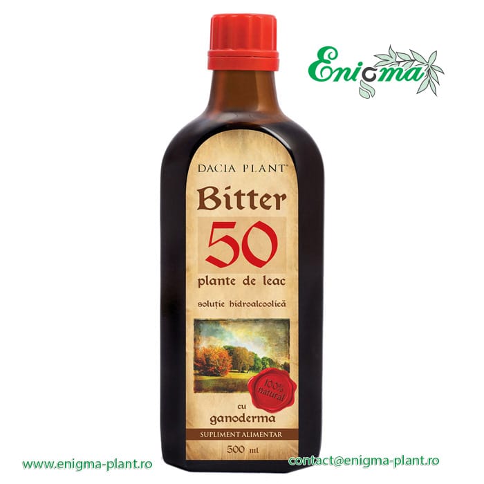 Bitter 50 Plante de Leac cu Ganoderma tinctura 500ml