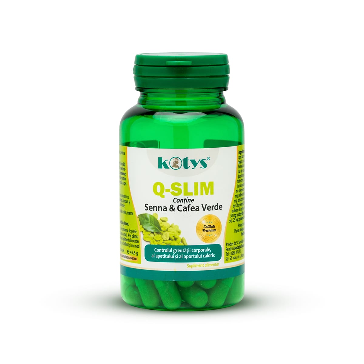 Q-Slim Senna  si Cafea verde 60 cps Kotys