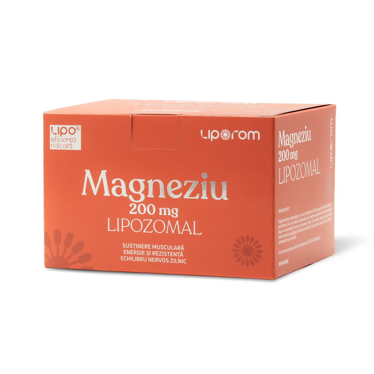 Magneziu lipozomal, 200mg, 30 plicuri, Liporom
