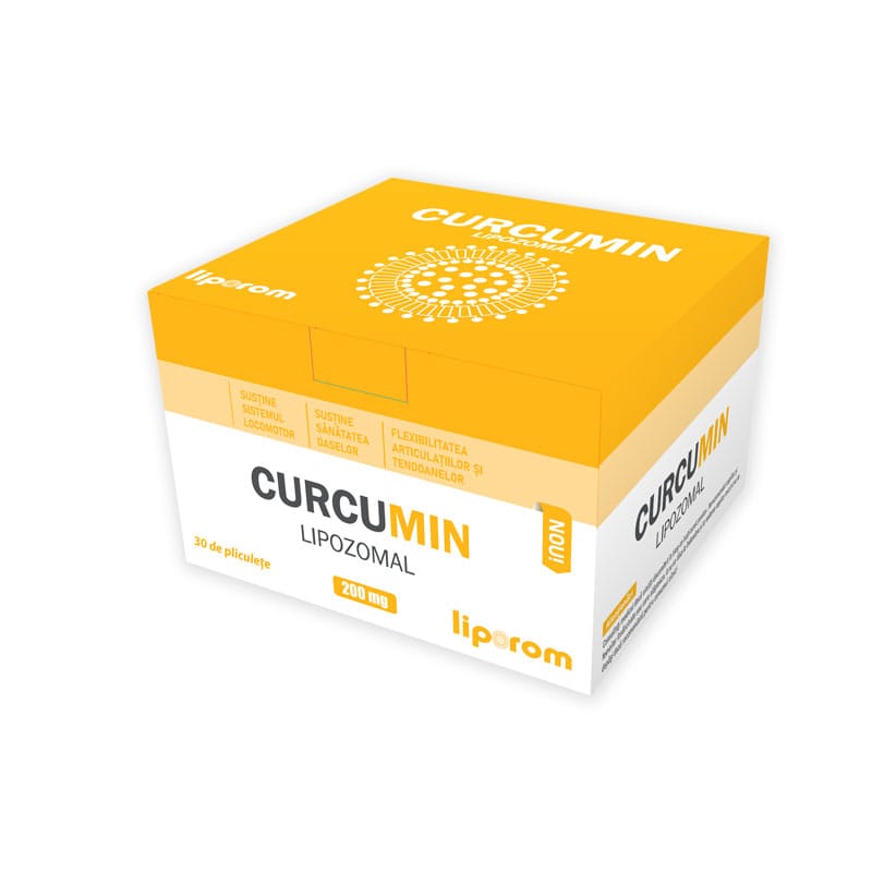 Curcumin lipozomal 200mg, 30 plicuri, Liporom