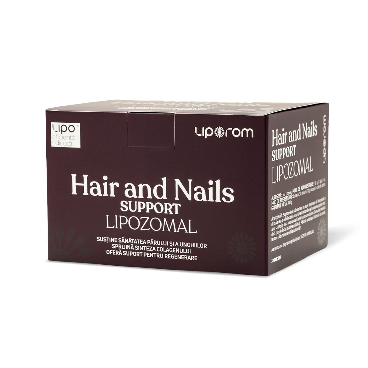 Hair & Nails Support Lipozomal Liporom, 30 plicuri – păr, unghii și collagen