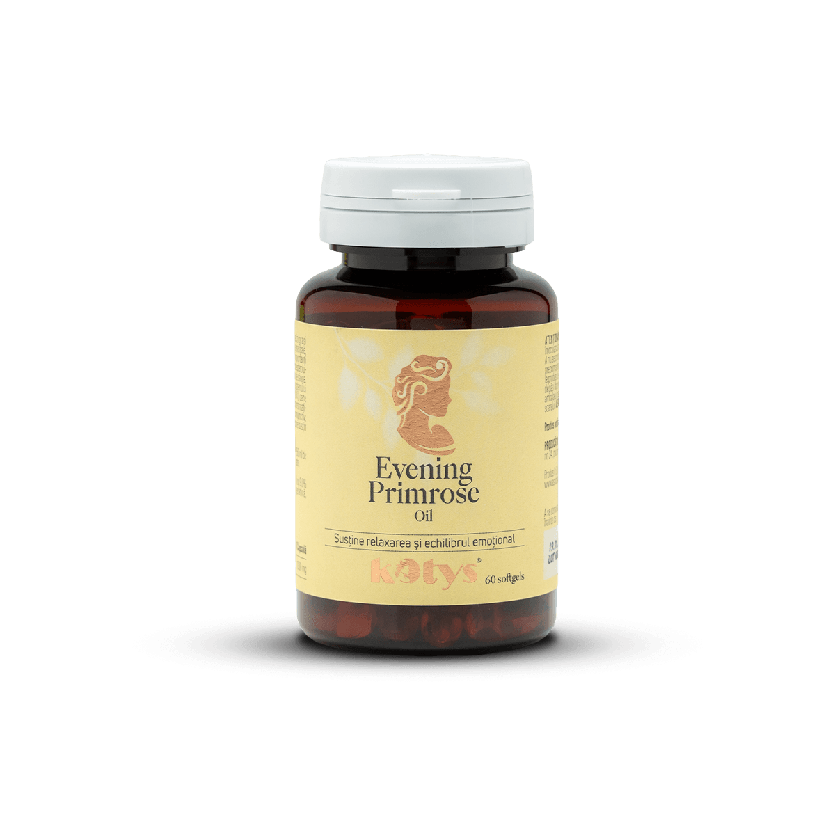 Evening Primrose Oil, contribuie la relaxare și menținerea echilibrului emoțional, 60 softgels