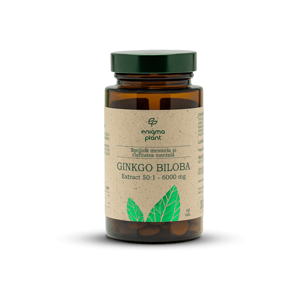 Ginkgo Biloba extract 6000mg, sprijină memoria și claritatea mentală, 60 tab