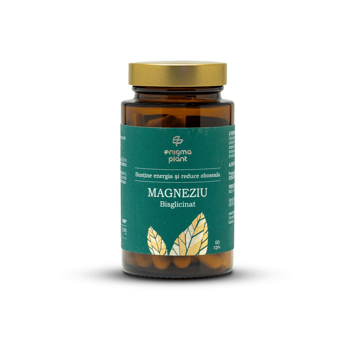 Magneziu Bisglicinat, susține energia și reduce oboseala, 60 capsule, Enigma Plant