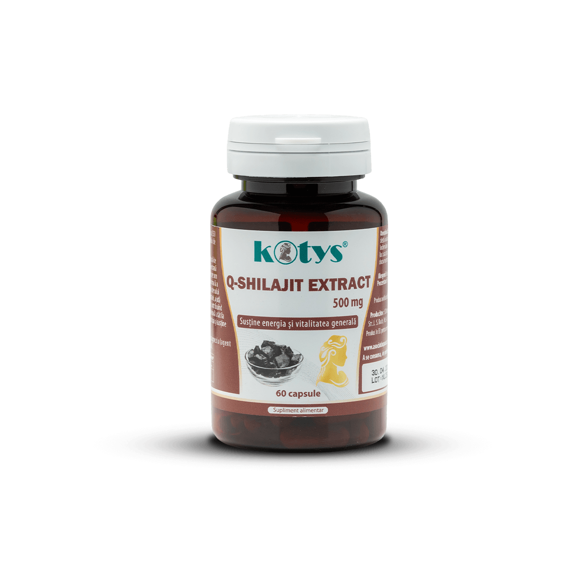 Shilajit extract 500mg, susține tonusul și energia organismului, 60 capsule