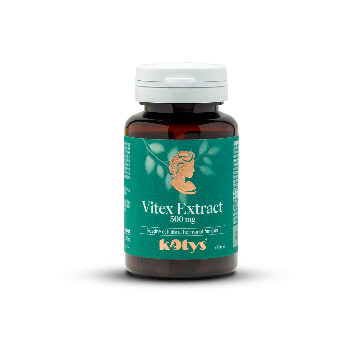 Vitex extract 10:1 - 500 mg, sprijină funcționarea normală a sistemului hormonal feminin, 60 capsule