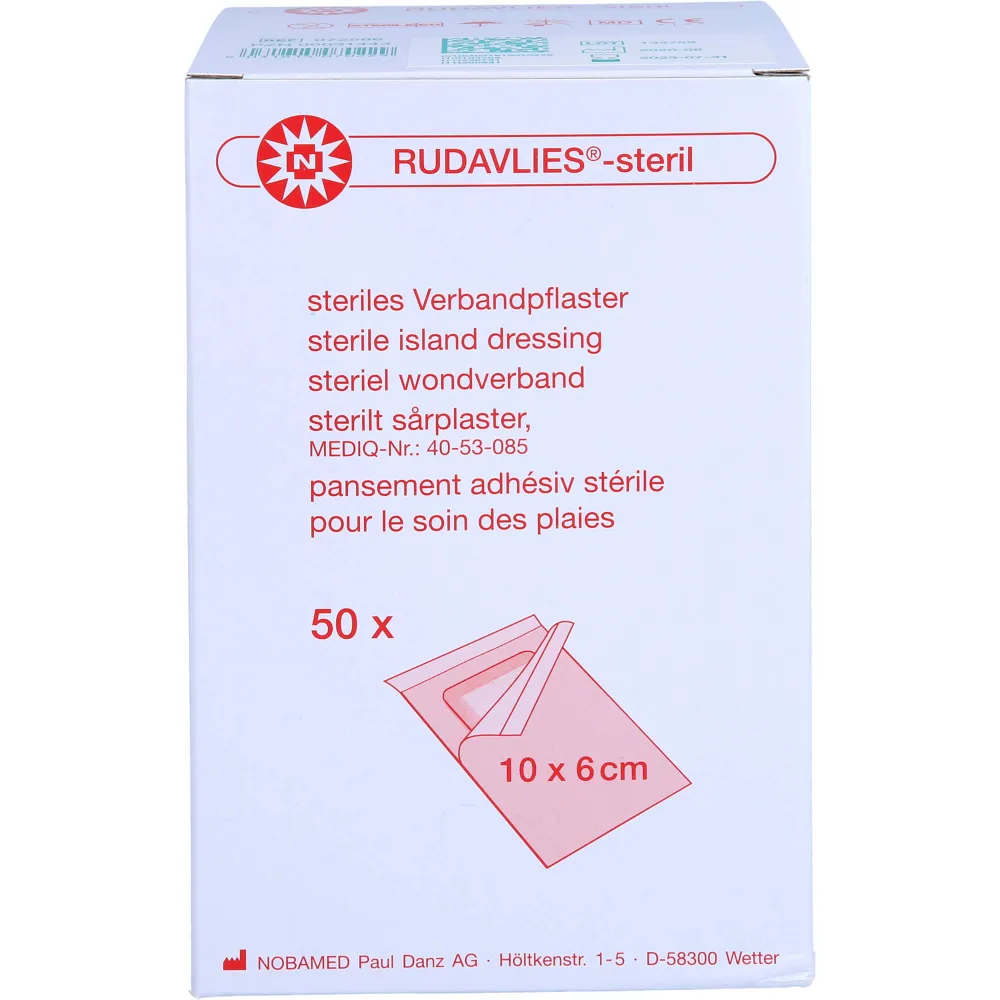 Rudavlies-steril Verbandpflaster 6x10 cm 50 St