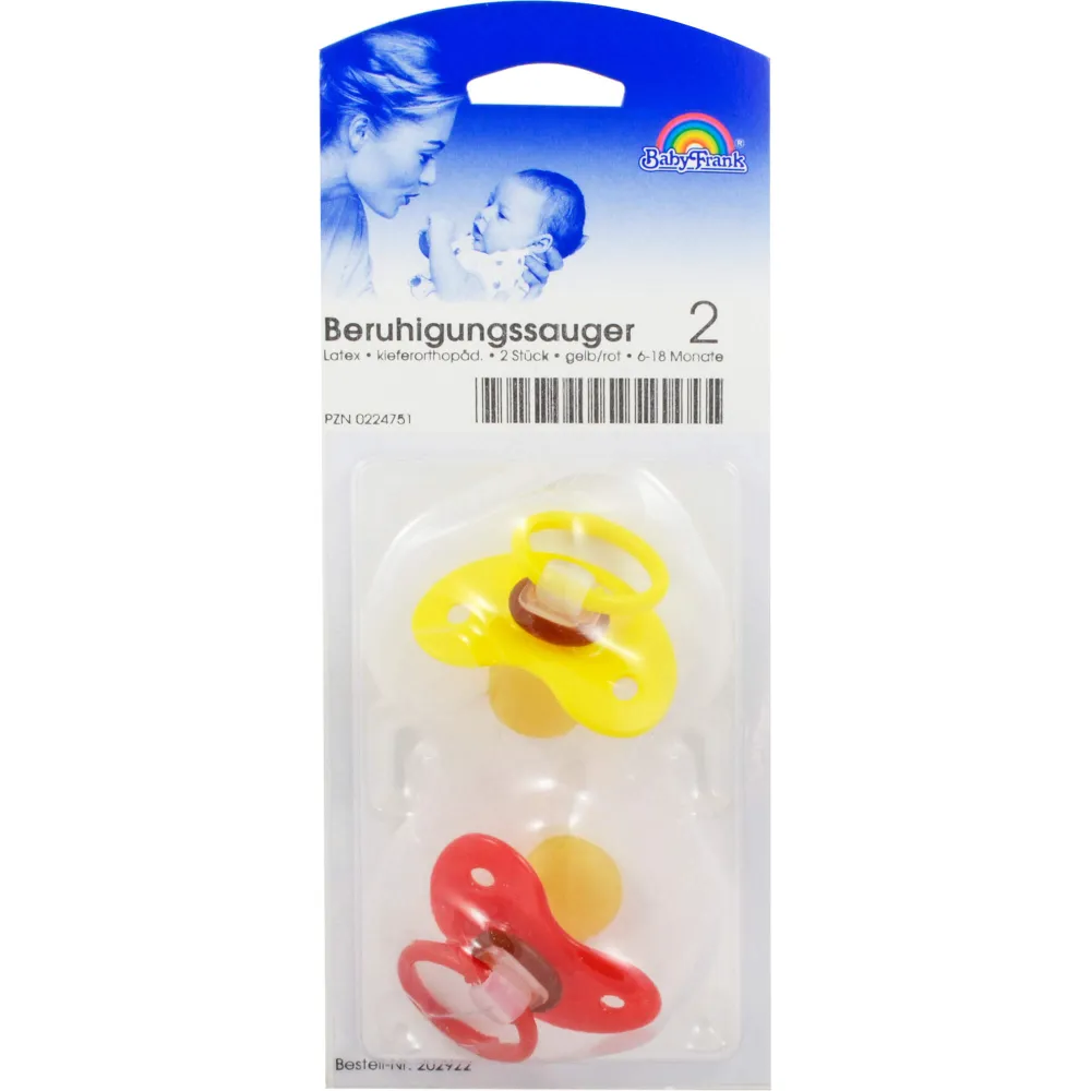 Beruhigungssauger Kieferor.Lat.6-18 M.gelb/rot 2 St