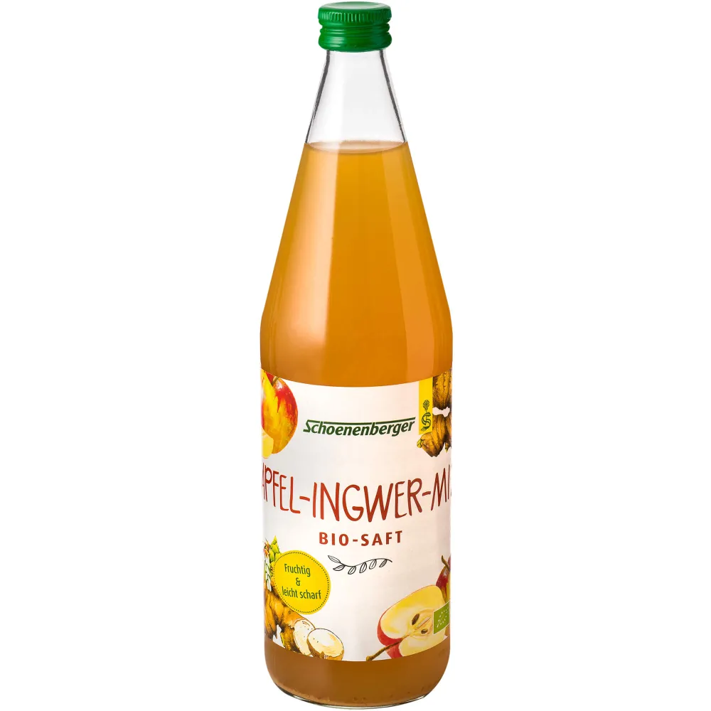 Apfel-Ingwer-Mix Bio-Saft Schoenenberger 750 ml