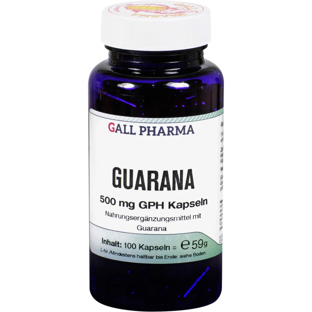 Guarana 500 mg Gph Kapseln 100 St