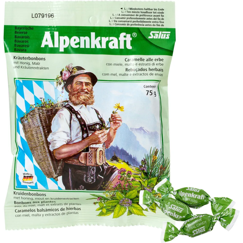 Alpenkraft Kräuterbonbons mit Honig+Malz Salus 75 g