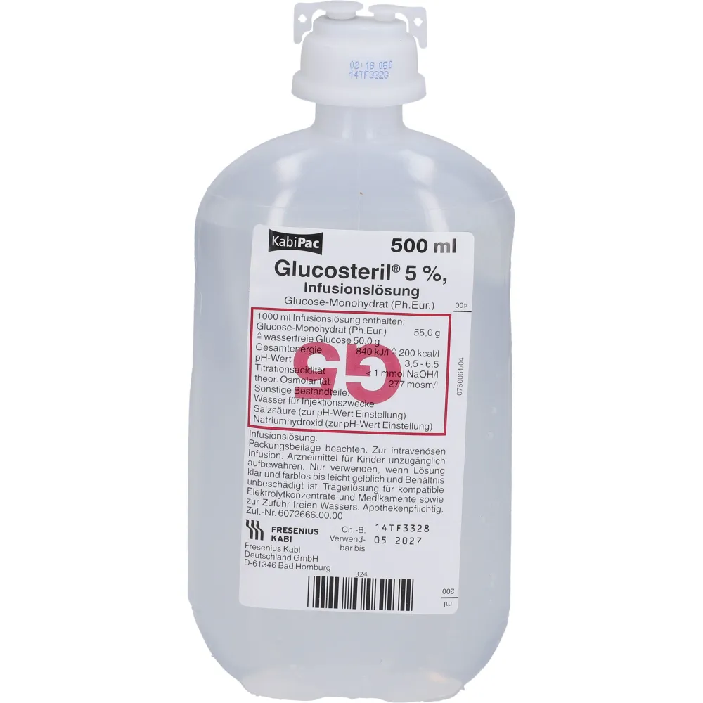 Glucosteril 5% Plastikflasche Infusionslösung 5000 ml
