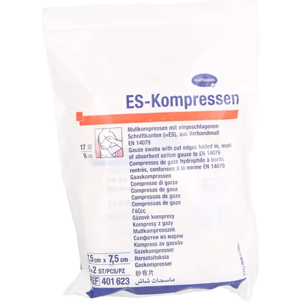 Es-Kompressen steril 7,5x7,5 cm 8fach 10 St