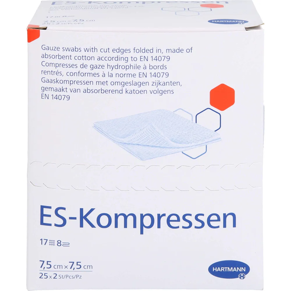 Es-Kompressen steril 7,5x7,5 cm 8fach 50 St