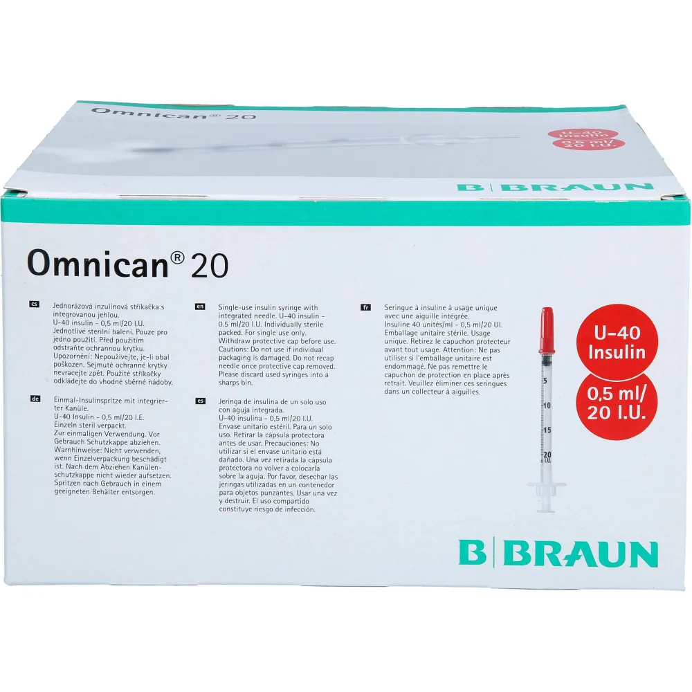 Omnican Insulinspr.0,5 ml U40 m.Kan.0,30x8 mm ein. 100 St
