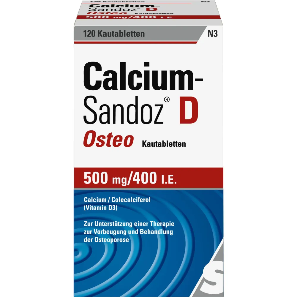 Calcium Sandoz D Osteo 500 mg/400 I.E. Kautabl. 120 St