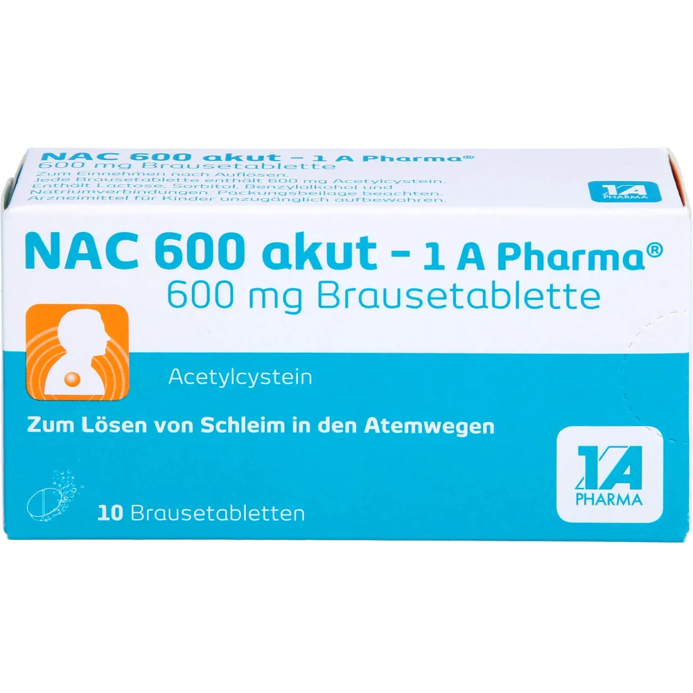 Nac 600 akut-1A Pharma Brausetabletten 10 St