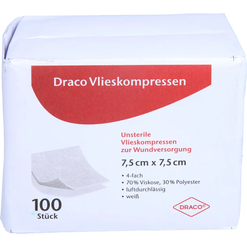Vliesstoff-Kompressen unsteril 7,5x7,5 cm 100 St