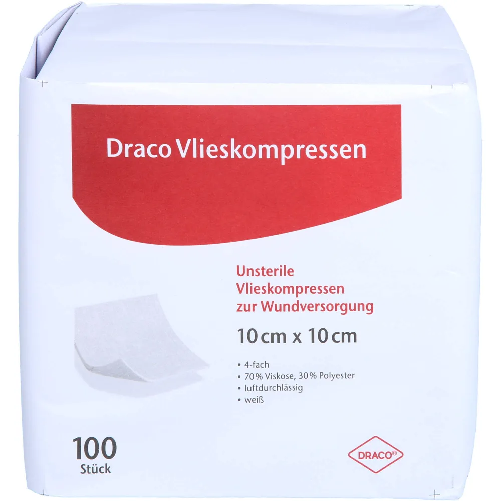Vliesstoff-Kompressen unsteril 10x10 cm 4fach 100 St