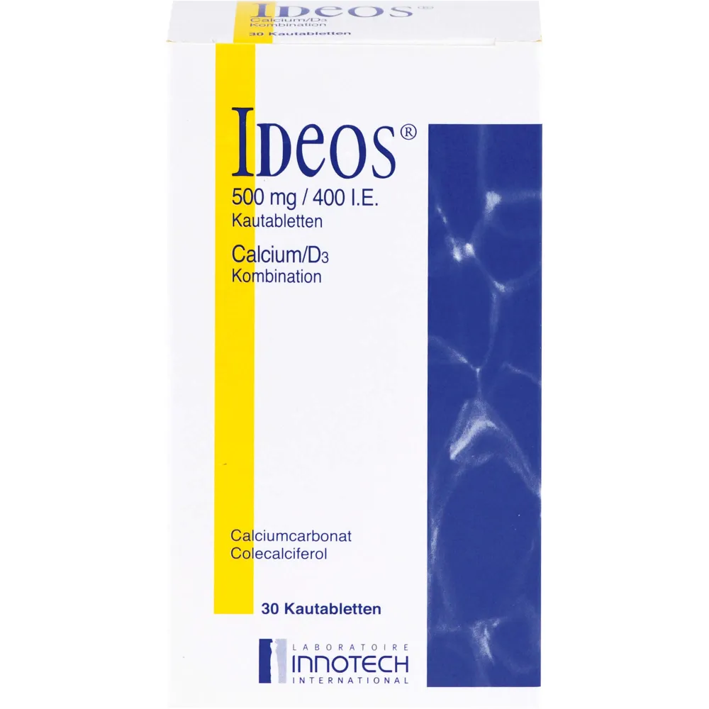 Ideos 500 mg/400 I.E. Kautabletten 30 St