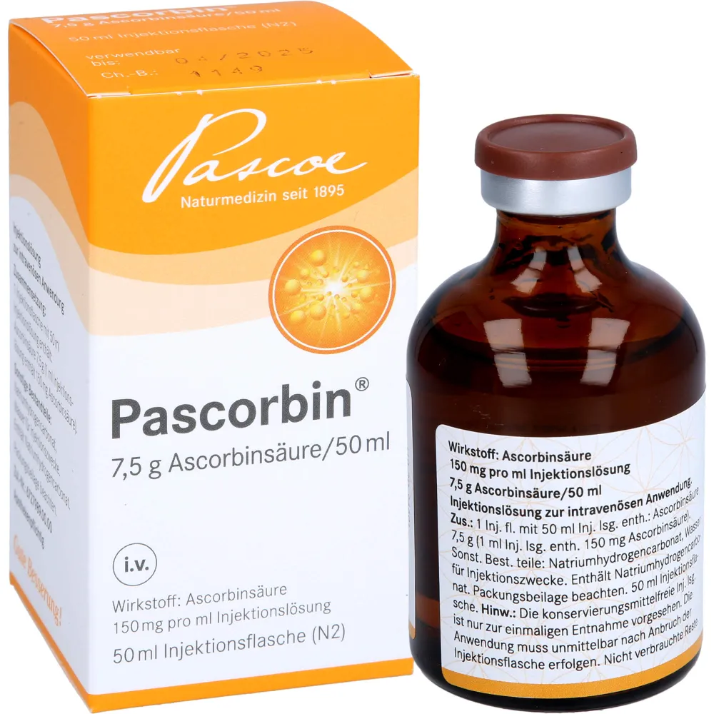 Pascorbin Injektionslösung Injektionsflasche 50 ml