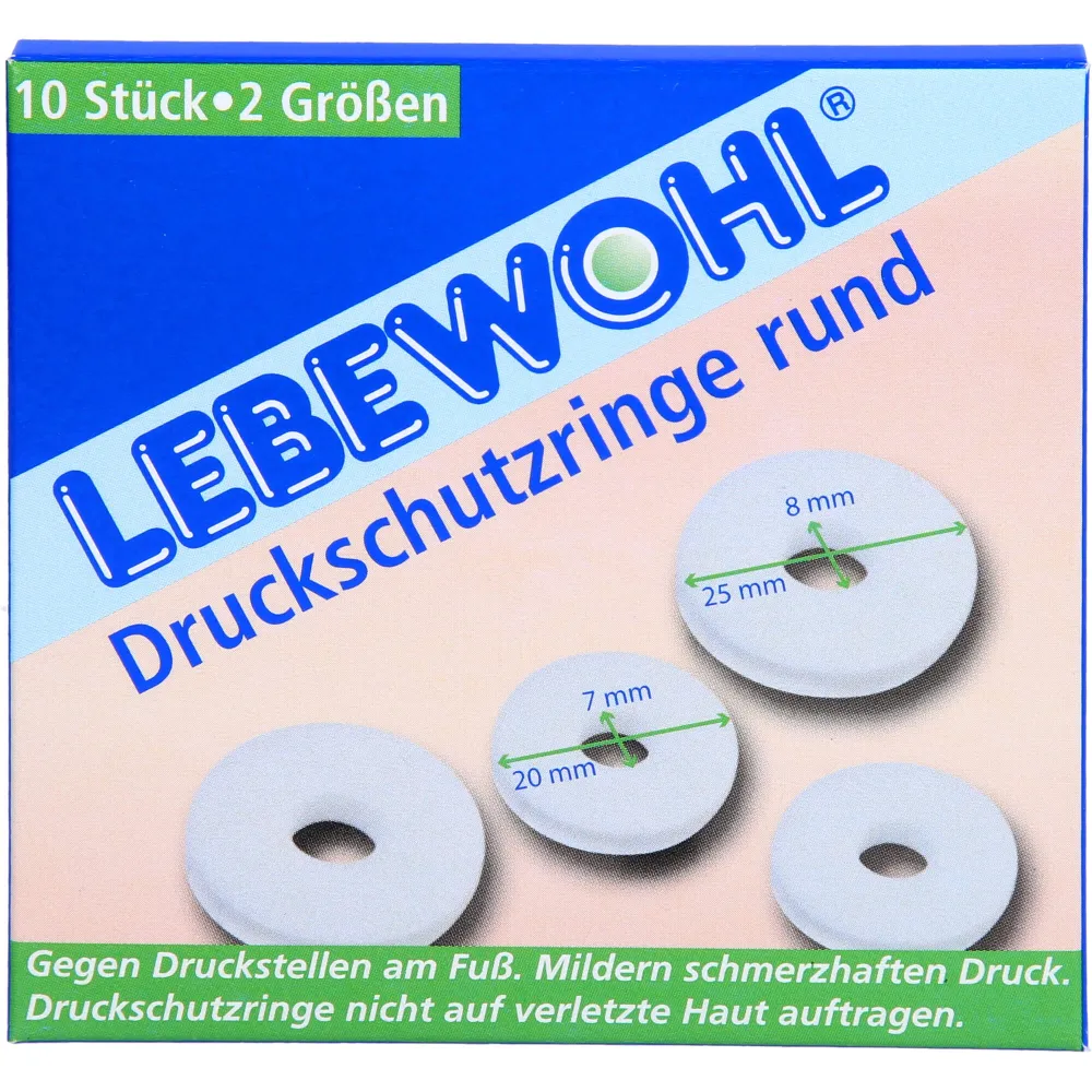 Lebewohl Druckschutzringe rund 10 St