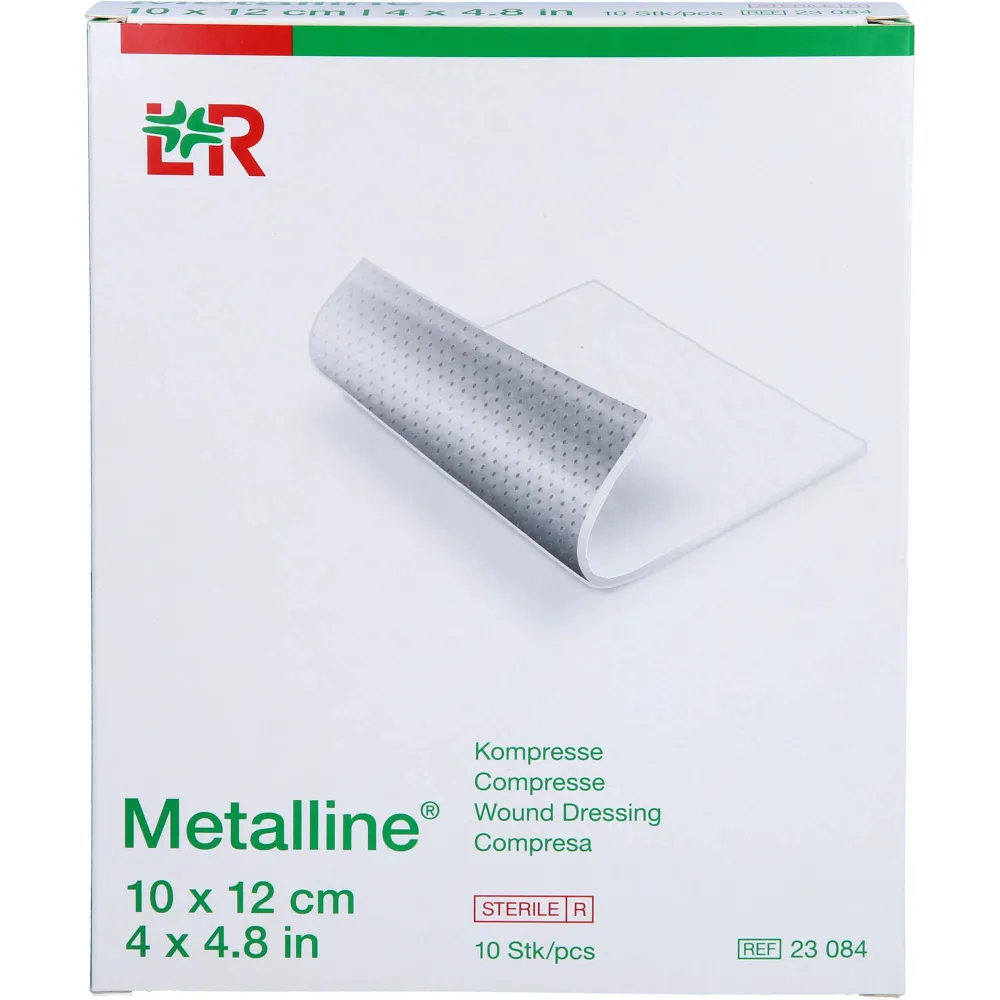 Metalline Kompressen 10x12 cm steril 10 St
