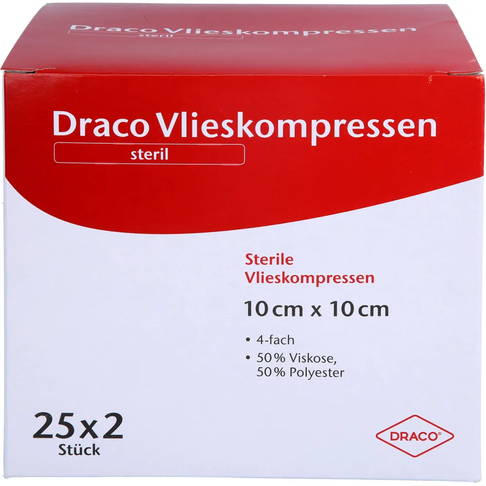 Vliesstoff-Kompressen steril 10x10 cm 4fach 50 St