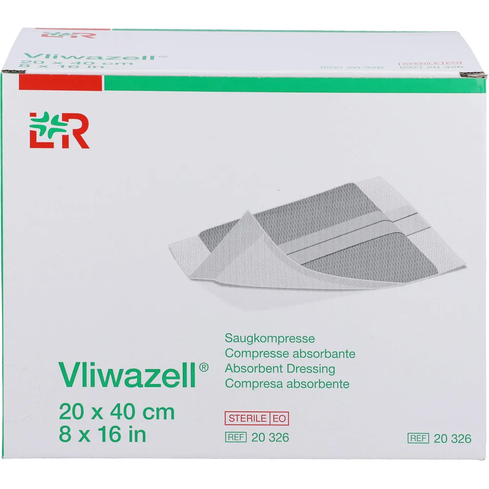 Vliwazell Saugkompressen steril 20x40 cm 12 St