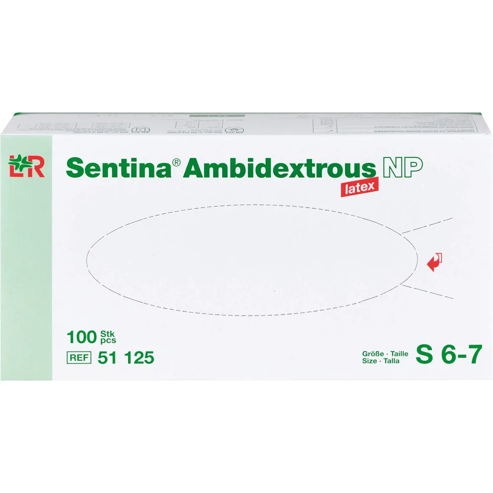 Sentina Ambidextrous Unters.Hands.puderfr.Gr.S 100 St